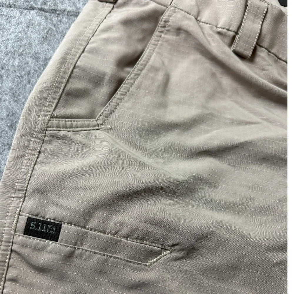 5.11 Tactical Mens 38x31 Fast-Tac Urban Pants Regular Stretch Khaki EMS Police